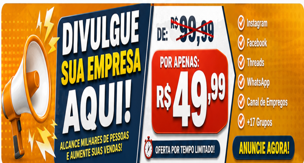Oferta de inauguração para divulgar sua empresa por R$ 49,99